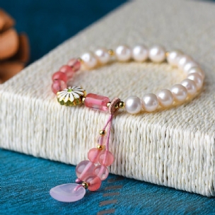 Fashion Retro Pearl Crystal Armband