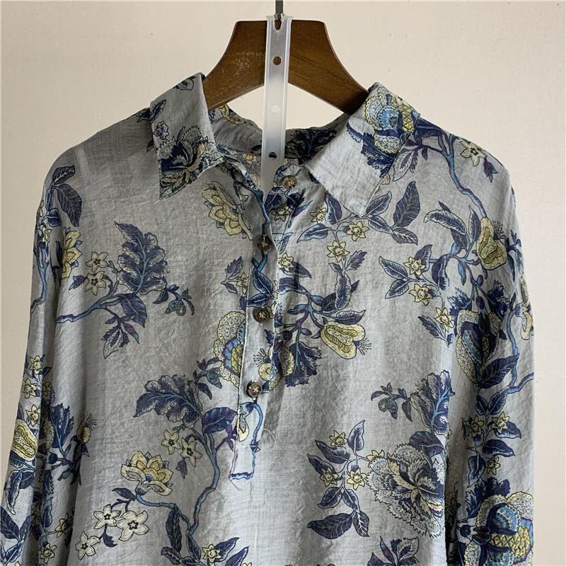 Blumenhemd Für Damen Mit Vintage-print