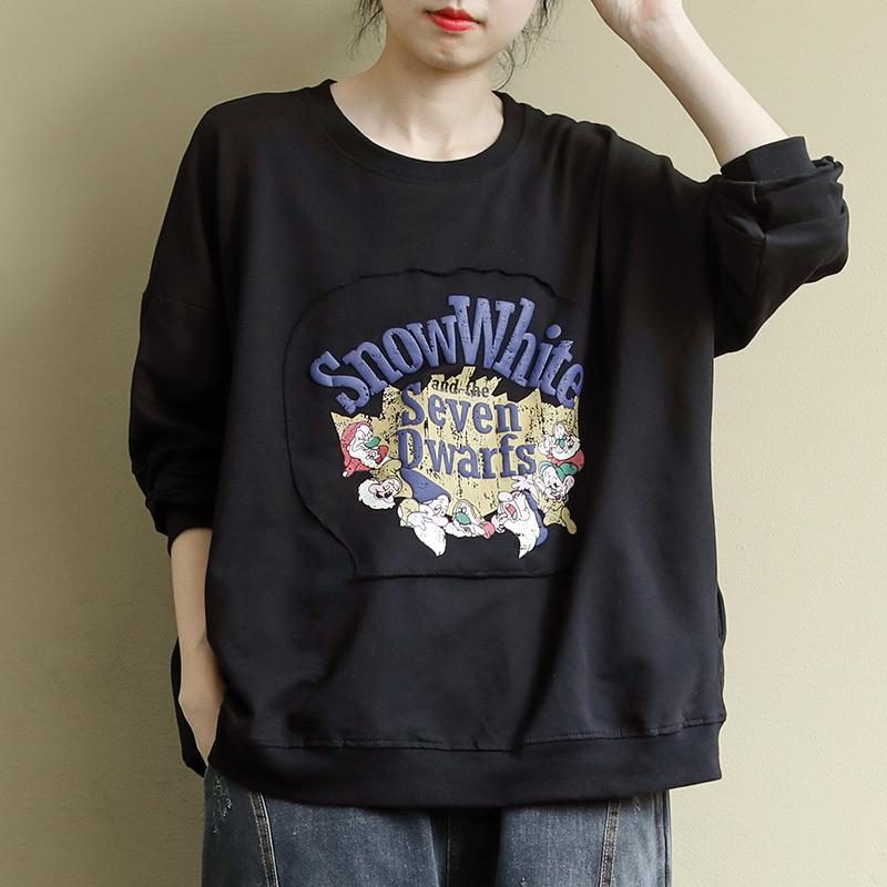 Lässiges All-match-sweatshirt Mit Print