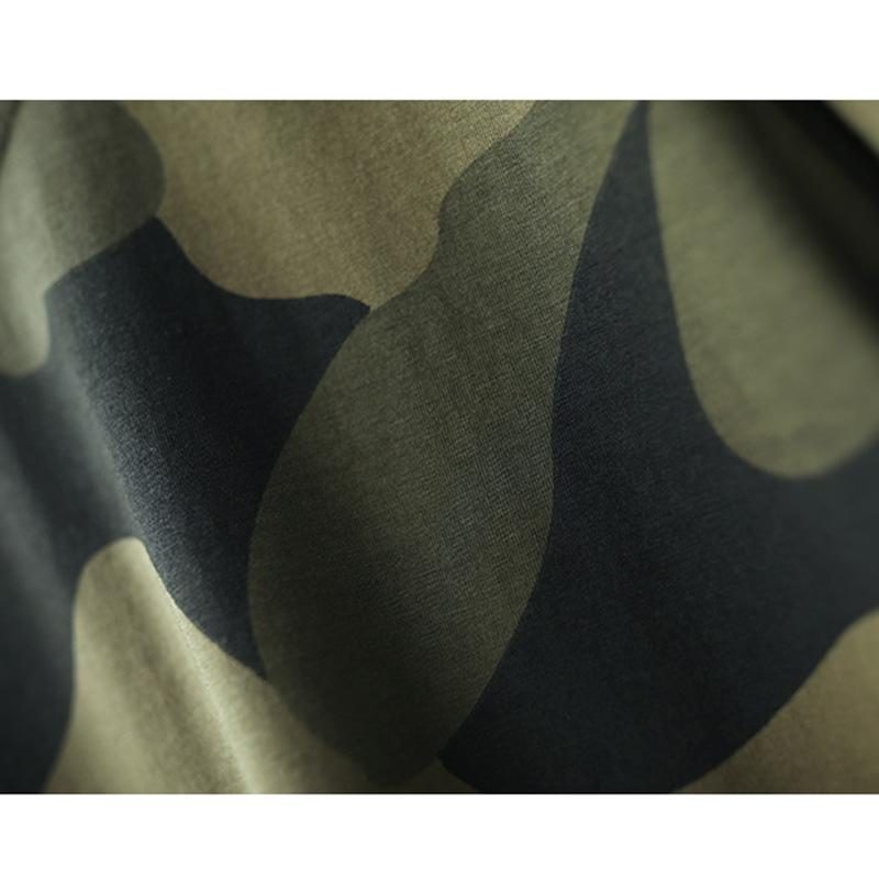 Lässiges Lockeres Camouflage-t-shirt Aus Baumwolle