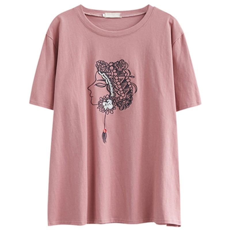 Lockeres Freizeit-t-shirt Mit Sommer-paillettenstickerei