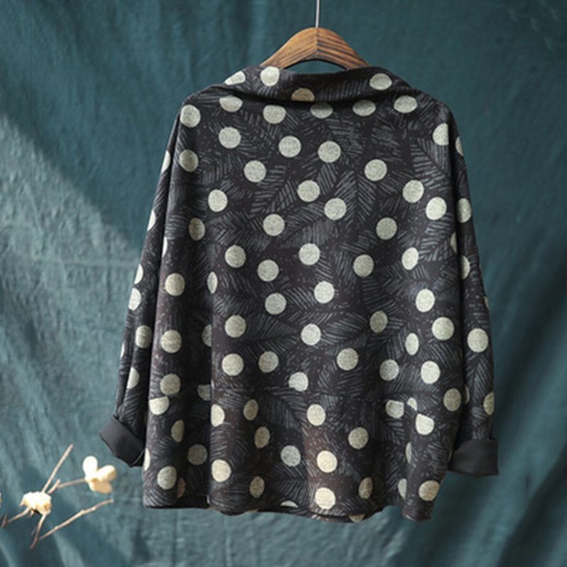 Lose T-shirt-bluse Mit Polka Dots-print