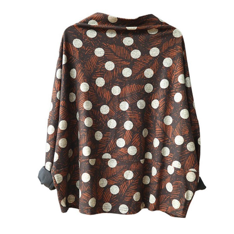 Lose T-shirt-bluse Mit Polka Dots-print