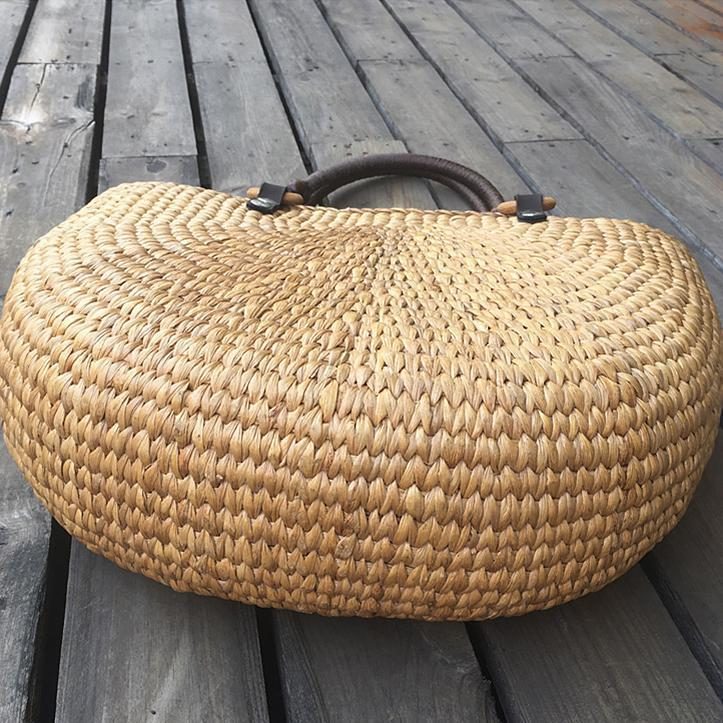 Handgemachte Freizeit-handtasche Mit Zopfmuster Für Den Sommer