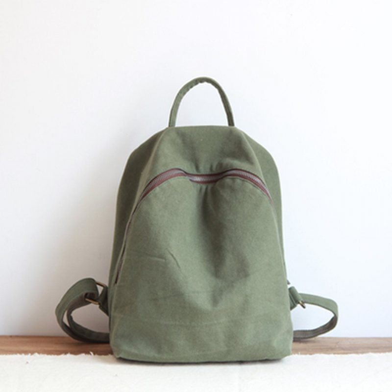 Solider Einfacher Canvas-rucksack Für Damen